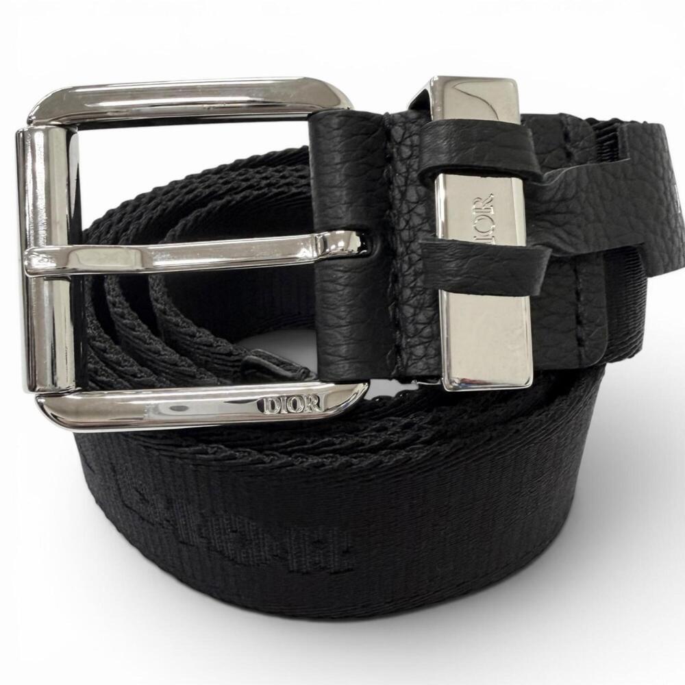 DIOR Homme logo silver pin buckle belt, black, made in Italy. Recommended for...